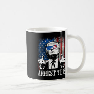 Caneca De Café (em Trás) Prendam Este Trump 2025 Bandeira America