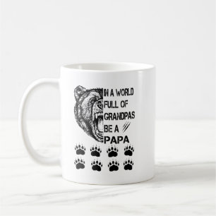 Caneca De Café Em Um Cheio Mundial De Avós Seja Uma Camisa De Pap