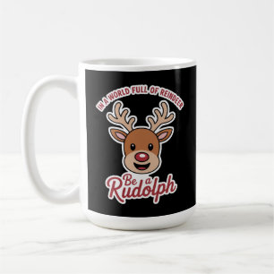 Caneca De Café Em Um Cheio Mundial, Rebelde Seja Um Rudolph Engra