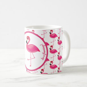 Caneca De Café Em um rebanho dos pombos, seja um flamingo