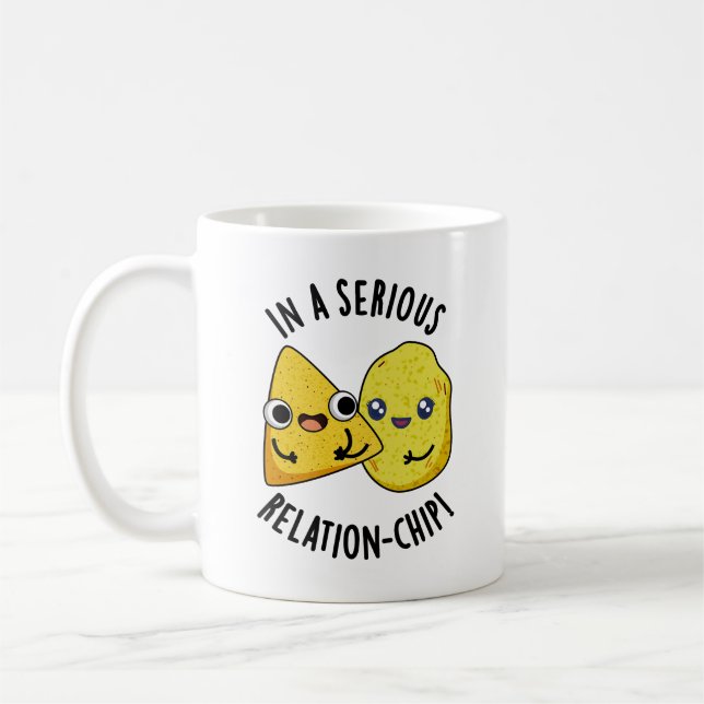 Caneca De Café Em Uma Relação Séria-chip Piada de Comida Divertid (Esquerda)