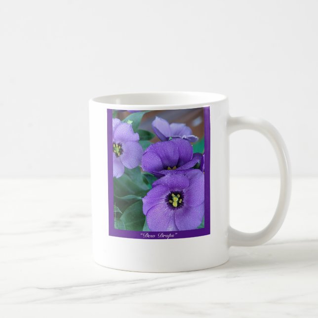 Caneca De Café Embaçamento roxo - de "gotas orvalho " (Direita)