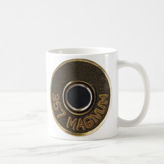 Caneca De Café Embalagem de bronze do escudo de 357 magnum (Direita)