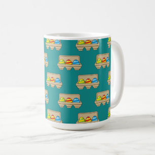 Caneca De Café Embalagem de Ovos de Páscoa Coloridos
