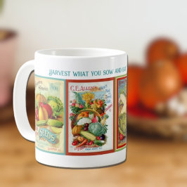 Caneca De Café Embalagem para Semente Vegetal Vintage