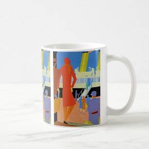 Caneca De Café Embarque do art deco