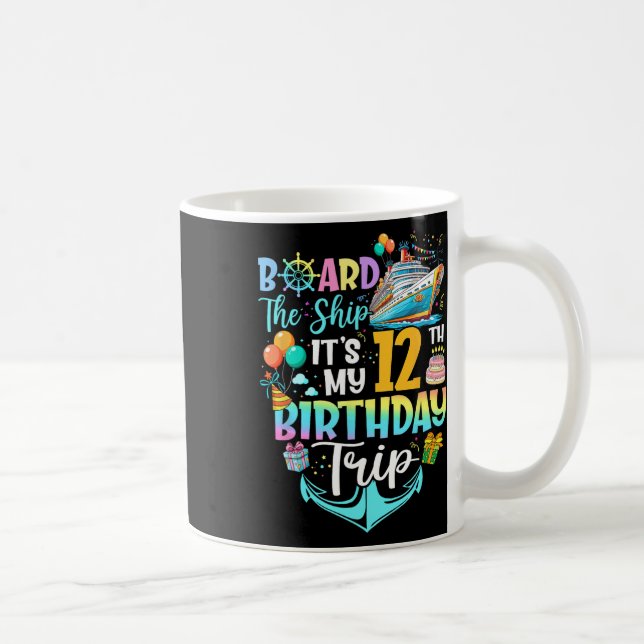 Caneca De Café Embarque No Navio É Minha Viagem De Aniversário De (Direita)