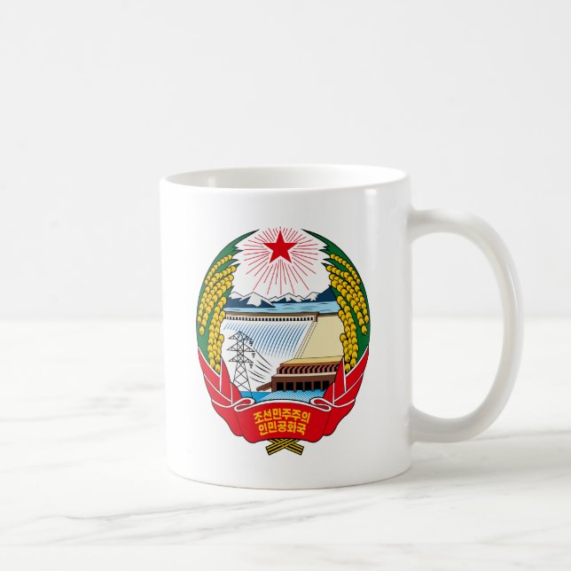 Caneca De Café emblema da coreia do norte (Direita)