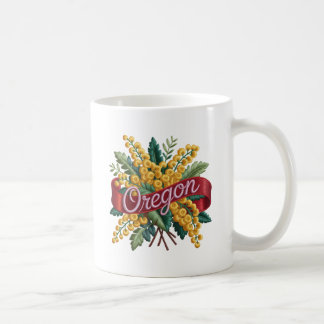 Caneca De Café Emblema das Flores do Estado de Oregon