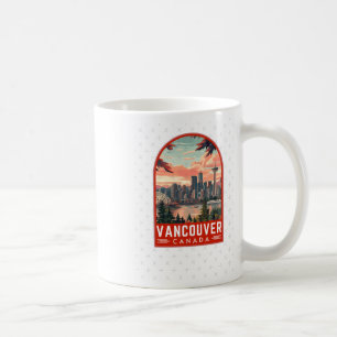 Caneca De Café Emblema de arte de viagem retro vetorial em Vancou