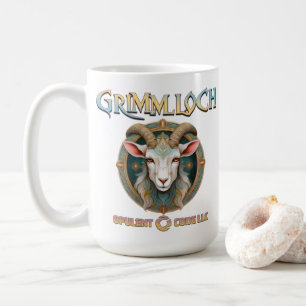 Caneca De Café Emblema de Cabra Grimmloch RPG de Fantasia