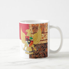 Caneca De Café Emblema de Indonésia - bandeira do Batik de Garuda