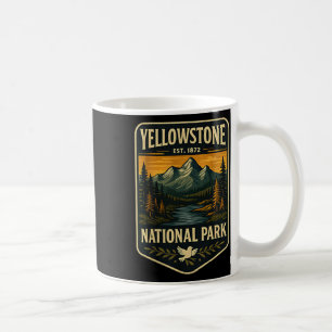 Caneca De Café Emblema de Remendo Vintage do Parque Nacional de Y