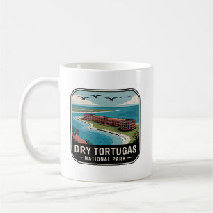 Caneca De Café Emblema de Viagem do Parque Nacional Dry Tortugas