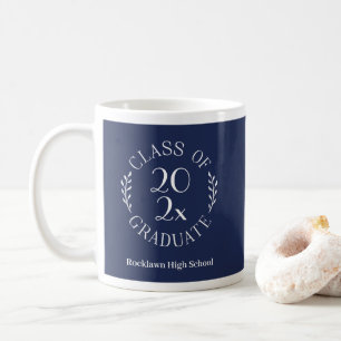 Caneca De Café Emblema do Ano da Turma Nome da Escola Graduação d