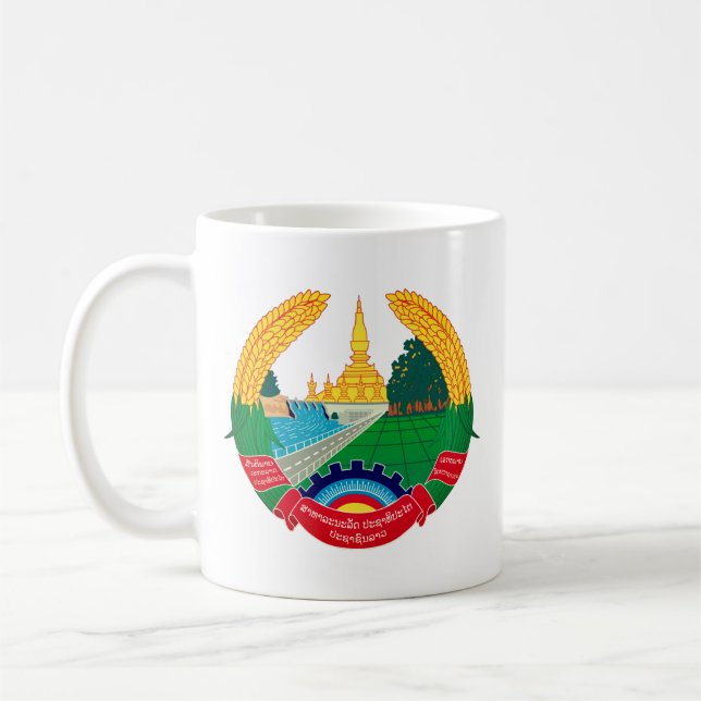 Caneca De Café Emblema do Laos (Esquerda)