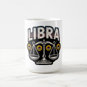 Caneca De Café Emblema do Zodíaco de Libra Místico