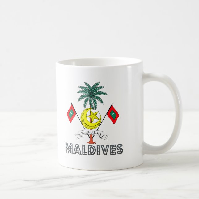 Caneca De Café Emblema maldivo (Direita)