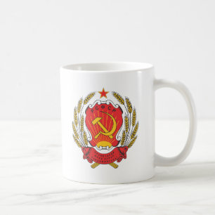 Caneca De Café Emblema nacional da Rússia socialista