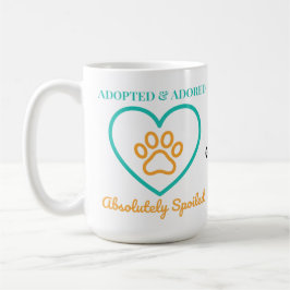 Caneca De Café Emblema Oficial de Pet Resgatado Adotado Amado e M