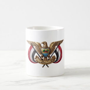 Caneca De Café emblema símbolo brasão de armas do país Iêmen falc