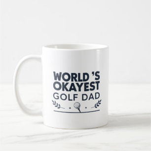 Caneca De Café Emblema Vintage do Melhor Pai de Golfe do Mundo