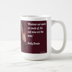 Caneca De Café Emily Brontë & Citação Famosa Nossas Almas