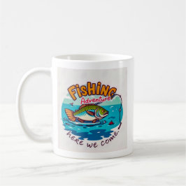 Caneca De Café Emocionante Aventura de Pesca Aguarda