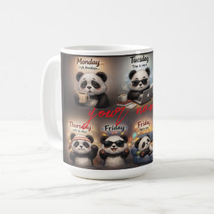 Caneca De Café Emoções Realistas de Panda Fofo para Todos os Dias