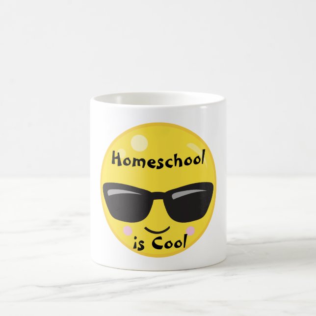 Caneca De Café Emoji com óculos de sol (Centro)
