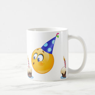Caneca De Café emoji de aniversário