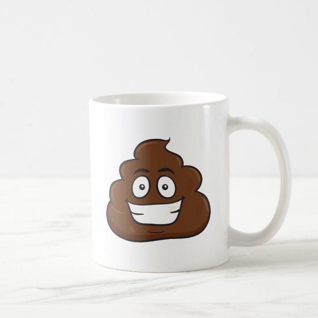 Caneca De Café emoji de cocô engraçado (Direita)