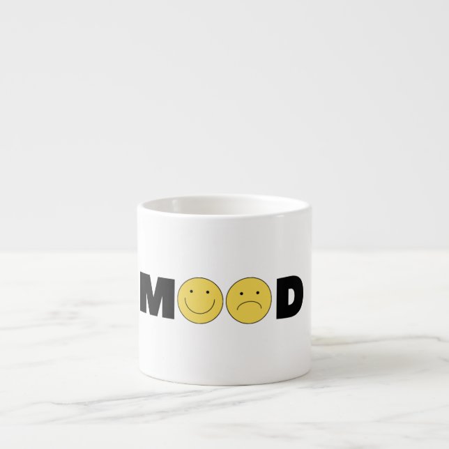 Caneca de Café Emoji de Humor | Rosto Feliz Triste (Frente)