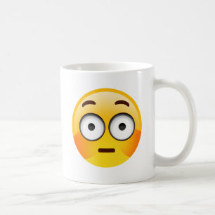 Caneca De Café Emoji embaraçado com mordentes nivelados