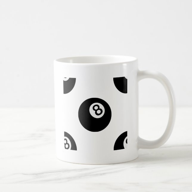 Caneca De Café emoji oito bolas (Direita)