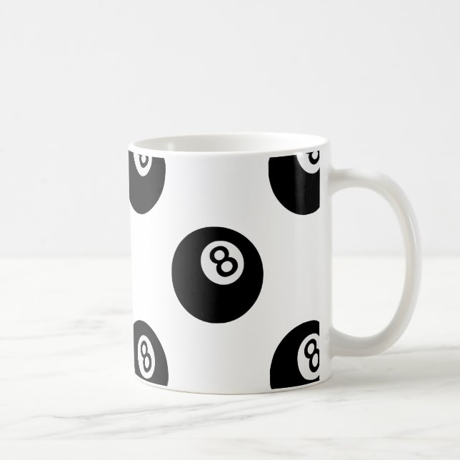 Caneca De Café emoji oito bolas (Direita)