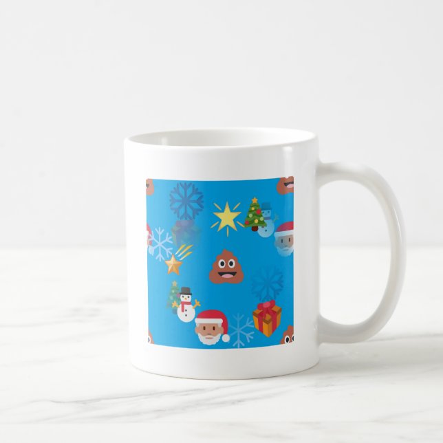 Caneca De Café emoji poop christmas (Direita)