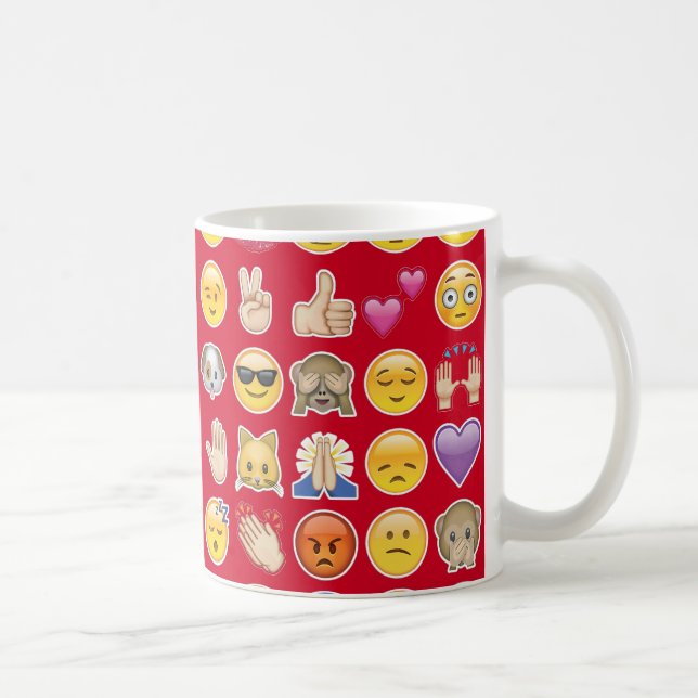 Caneca De Café emoji vermelho (Direita)
