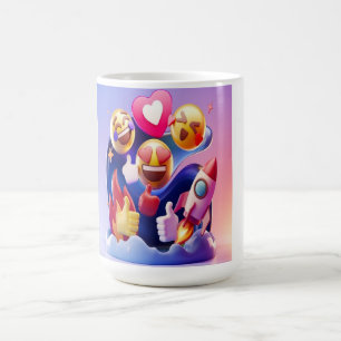 Caneca De Café Emojis Lançou Uma Aventura Divertida E Colorida