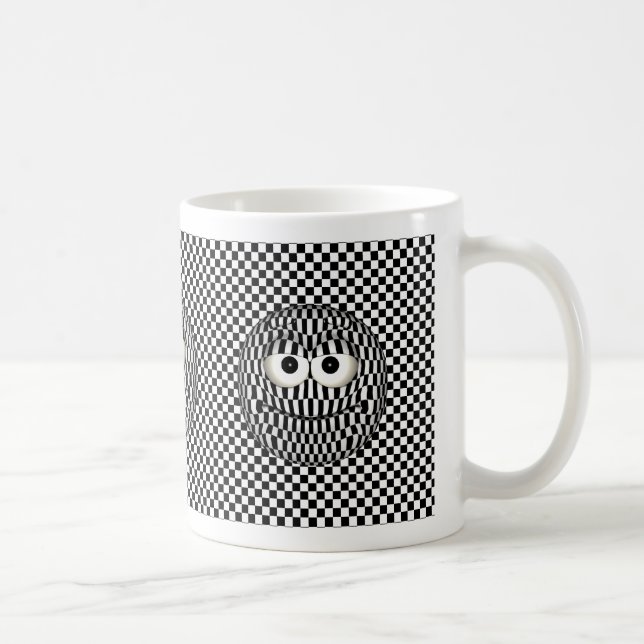 Caneca De Café Emoticon branco preto (Direita)