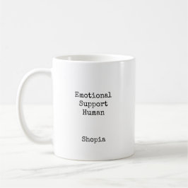 Caneca De Café Emotional Support Human Personalized 