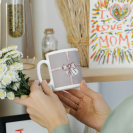 Caneca De Café Emperrado em um arco rosa