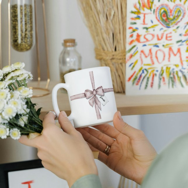 Caneca De Café Emperrado em um arco rosa (Criador carregado)