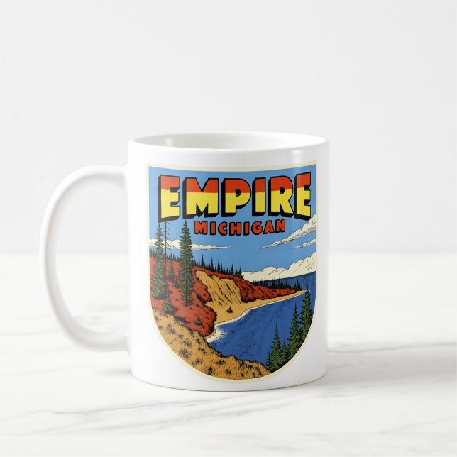 Caneca De Café Empire Michigan Vintage (Esquerda)