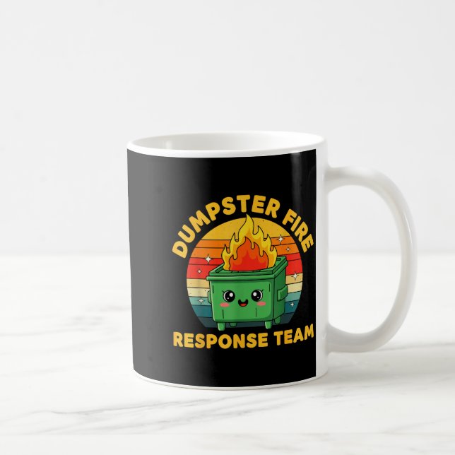 Caneca De Café Employee Dumpster Fire Resnse Team Ugly Christmas  (Direita)