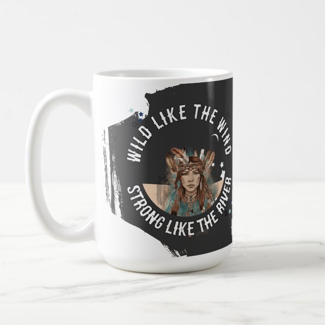 Caneca De Café Empoderamento de Meninas e Mulheres com Dupla Afir (Esquerda)