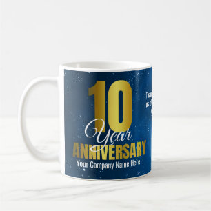 Caneca De Café Empresa 10 anos Aniversário de Negócios