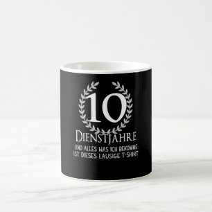 Caneca De Café Empresa de Aniversário Corporativo de 10 Anos do