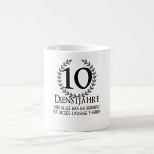 Caneca De Café Empresa de Aniversário de Empresa de 10 Anos