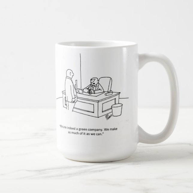 Caneca De Café Empresa Humor "Green Company" Mug (Direita)